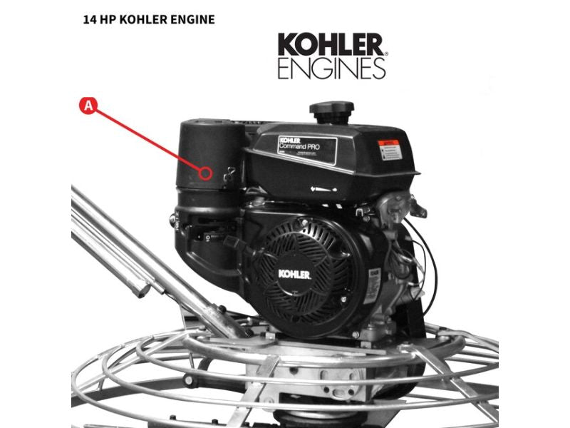 Allanadora de concreto de 46" con motor kohler de 14 HP Tomahawk JXPT46K