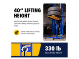 Apilador manual de tarimas pallets de 330 lbs / 150 kgs Goodyear GUO130