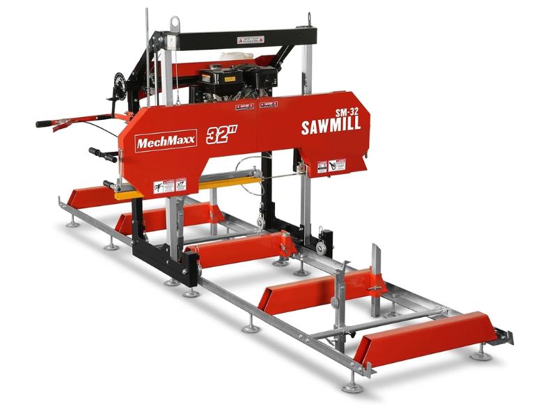 Aserradero portatil de 32" con motor a gasolina de 15 hp 420 CC MechMaxx SM32