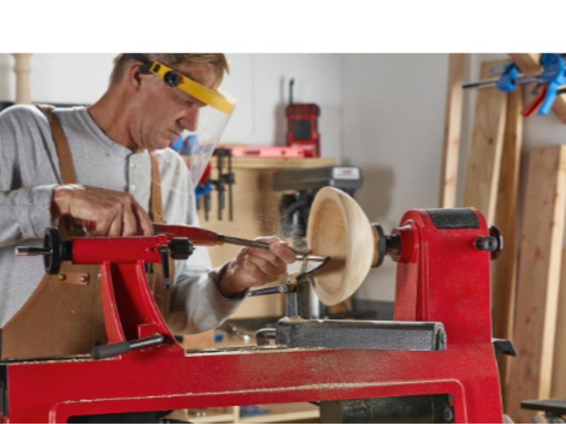 Mini torno electrónico para madera de 14" x 20" de velocidad variable Bauer