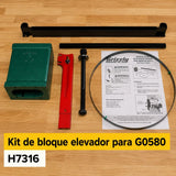 Kit de bloque elevador Grizzly H7316 para sierra de cinta G0580
