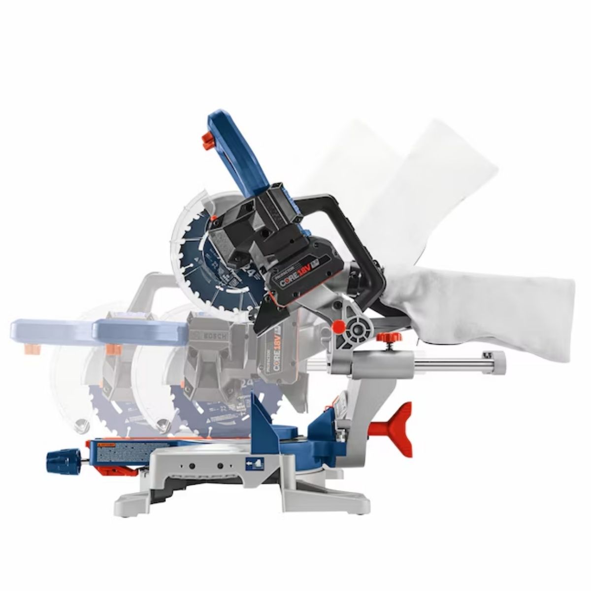 Sierra de inglete inalambrica telescopica un bisel  de 7-1/4" 18V Bosch Profactor GCM18V-07SN