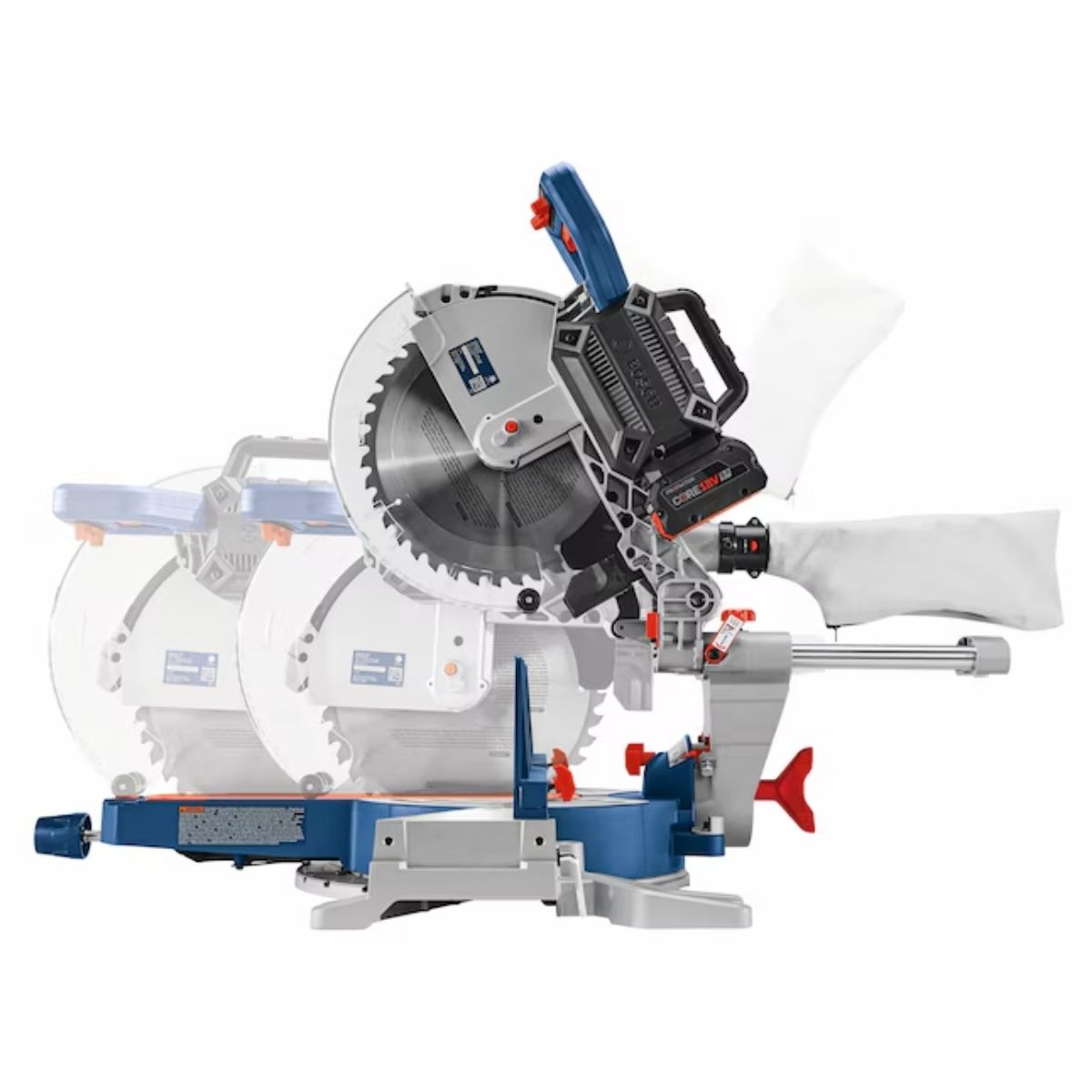Sierra ingletadora inalámbrica deslizante de 12" y 18V doble bisel Bosch GCM18V-12SDN Profactor
