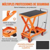 Carro con mesa elevadora hidraulica de capacidad de 1100 lbs / 500 kgs Vevor TFD50