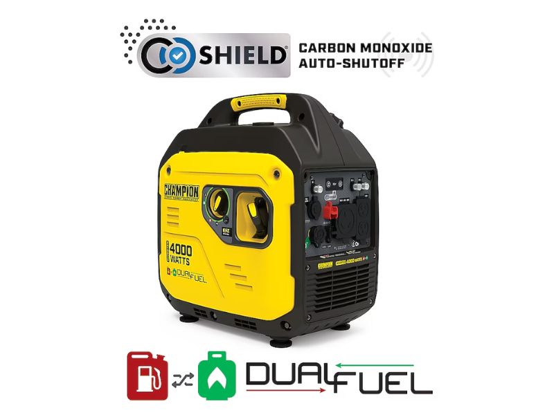 Generador inverter portatil combustible dual gasolina/propano 4000 W Champion Power Equipment