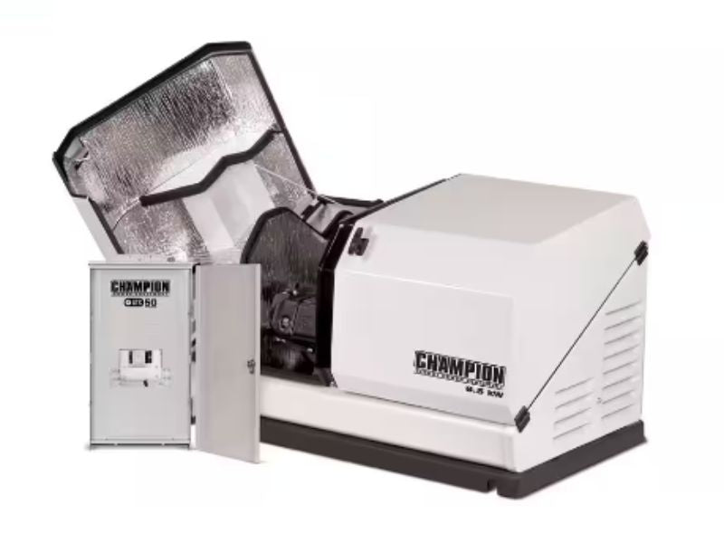 Generador de reserva a GN y GLP de 8500 Watts - 8.5 KW con interruptor de 50A Champion