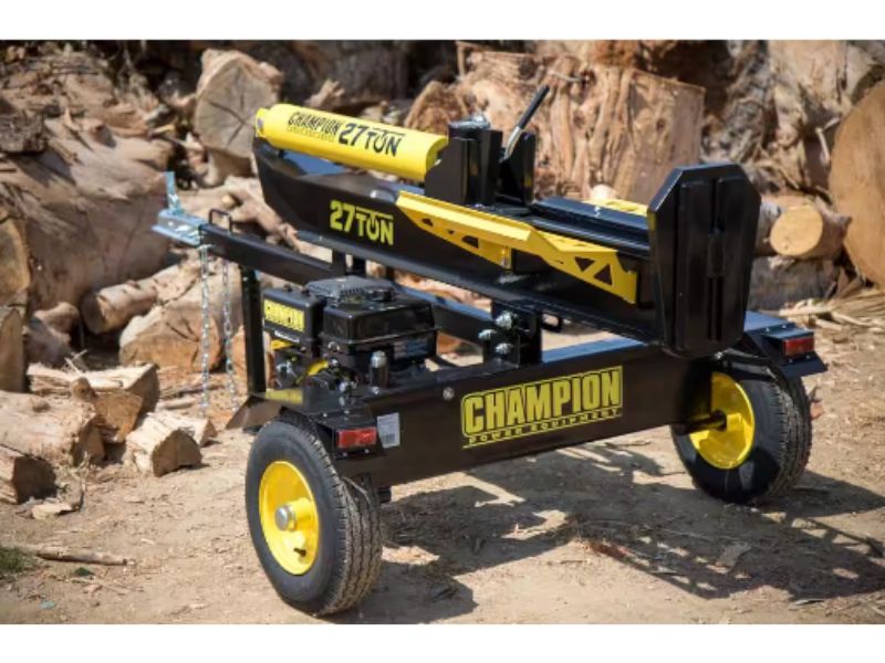 Cortadora de leña troncos horizontal y vertical de 27 Ton 224 cc con retorno automático Champion