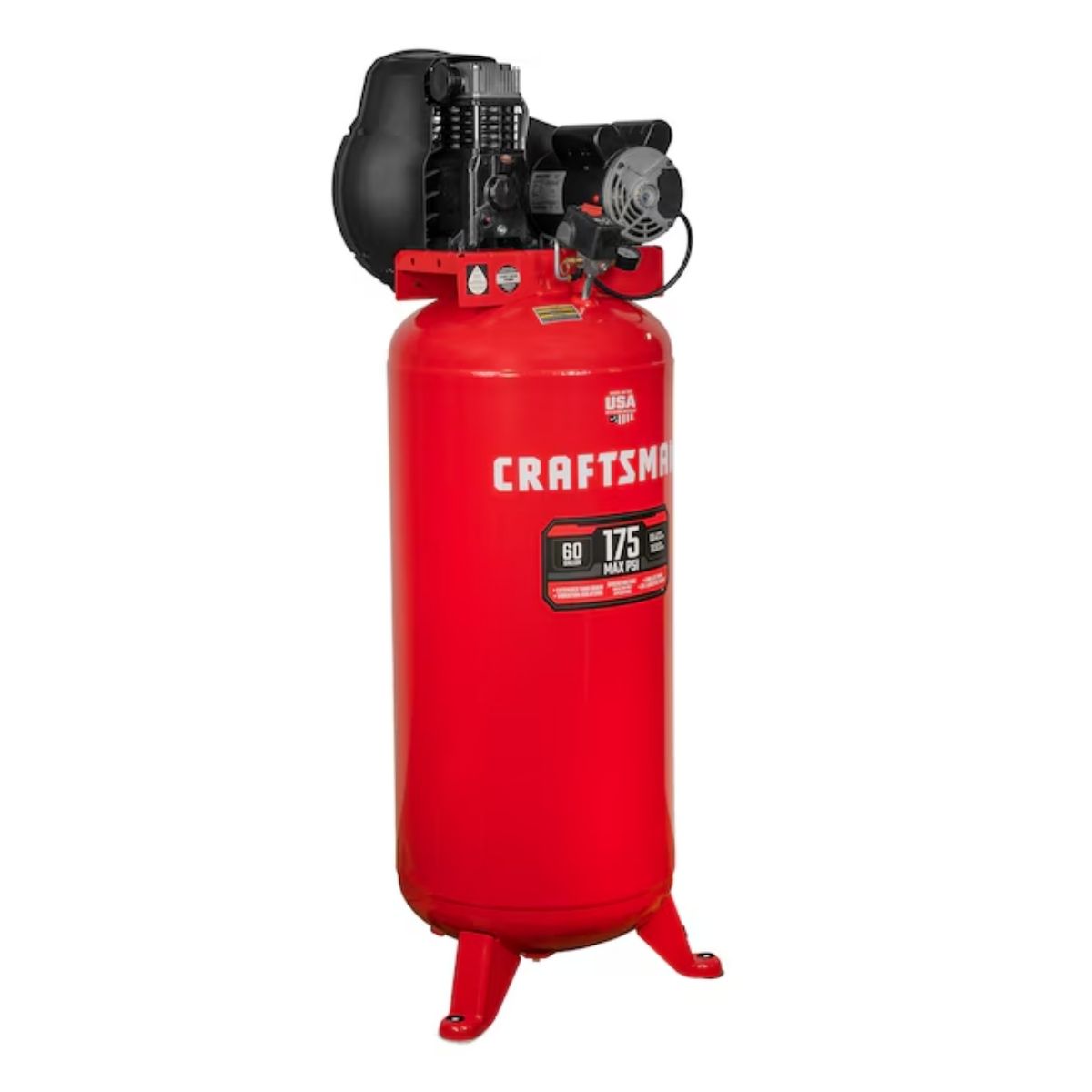 Compresor de aire vertical eléctrico de 60 galones y 175 PSI Craftsman CMXECXM601