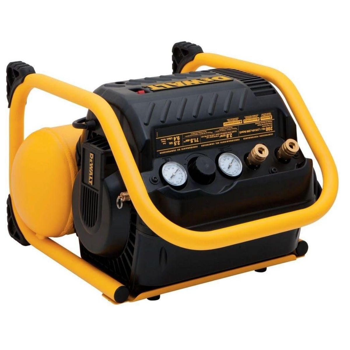 Compresor de aire portatil 2.5 Gal 200 PSI Y 1.1 Hp Dewalt DWFP55130