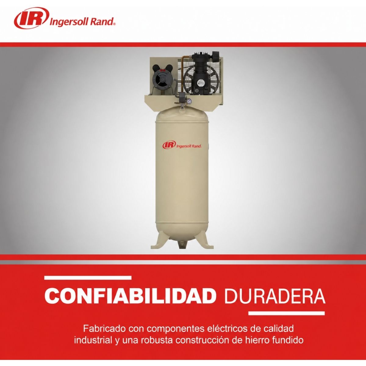 Compresor de aire vertical estacionario de 60 Gal y 135 PSI 230 V Ingersoll Rand SS3L3