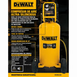 Compresor de aire eléctrico portátil ultra silencioso de 26 galones y 175 PSI Dewalt