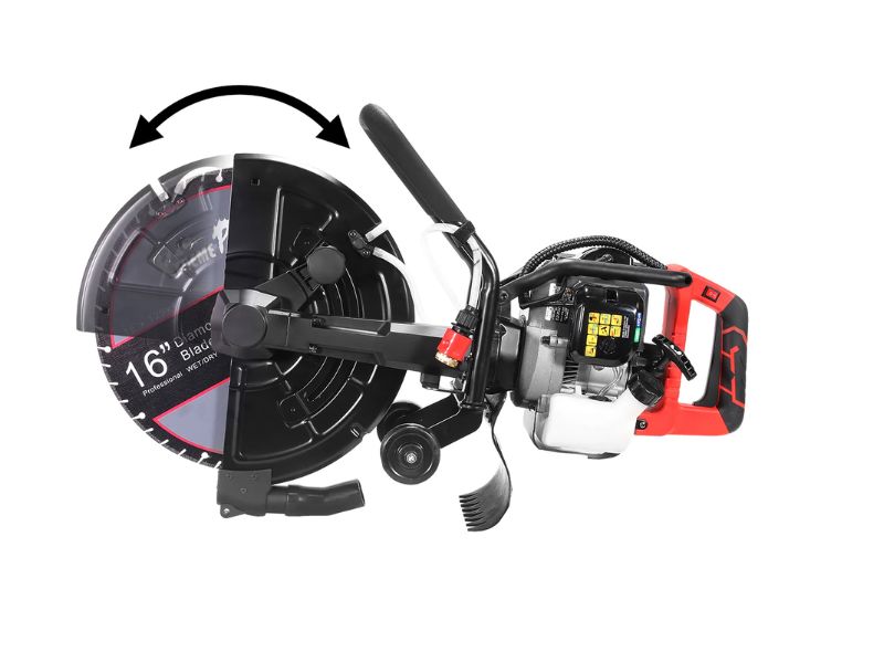 Sierra cortadora de concreto a gasolina de 16" con hoja incluida XtremepowerUS 50133