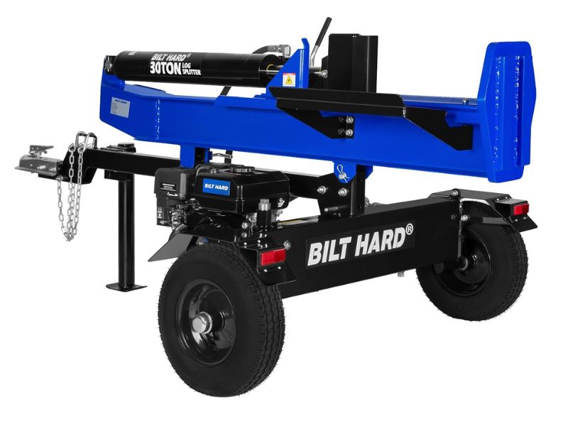 Cortadora de troncos leña de 30 Ton  con motor de 7.5 HP 223 CC Bilt Hard