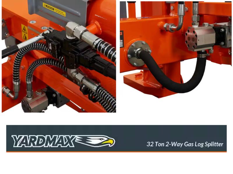 Cortadora de leña troncos de 32 ton con motor briggs & stratton CR950 208cc Yardmax