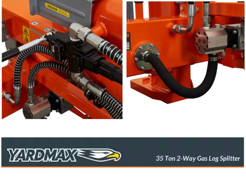 Cortadora de leña y troncos de 35 ton con motor briggs & stratton CR950 Yardmax YU3666