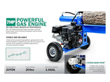Cortadora de leña y troncos a gasolina de 20 Ton y motor de 7 HP Landworks