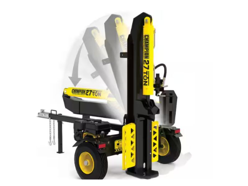 Cortadora de leña troncos horizontal y vertical de 27 Ton 224 cc con retorno automático Champion