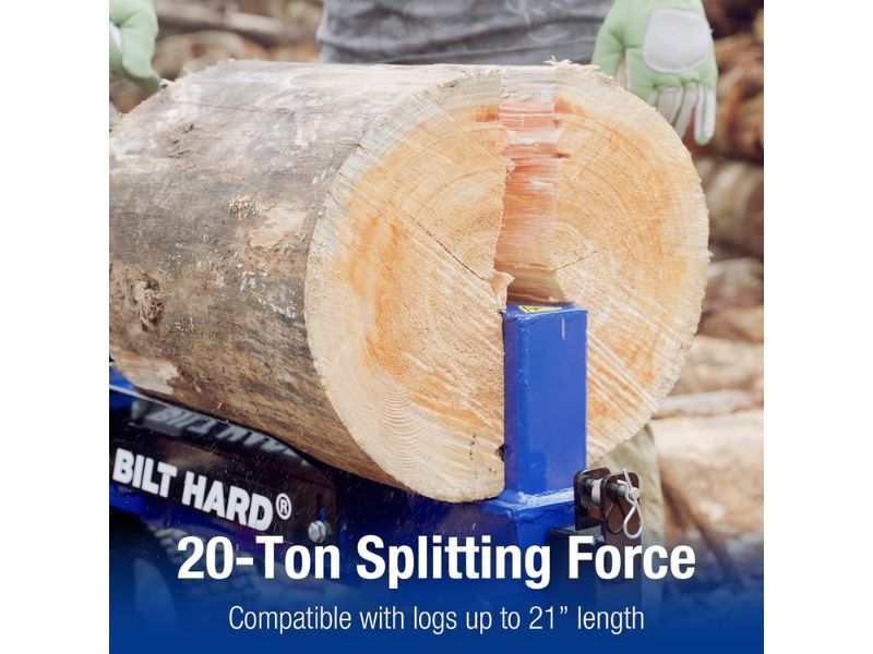 Cortadora de troncos leña de 20 ton con motor OHV 7 HP 209 CC Bilt hard