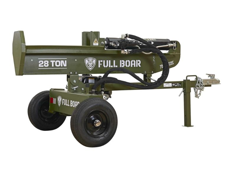 Cortadora partidor de troncos leña de 28 Ton con motor 212 CC Full Boar