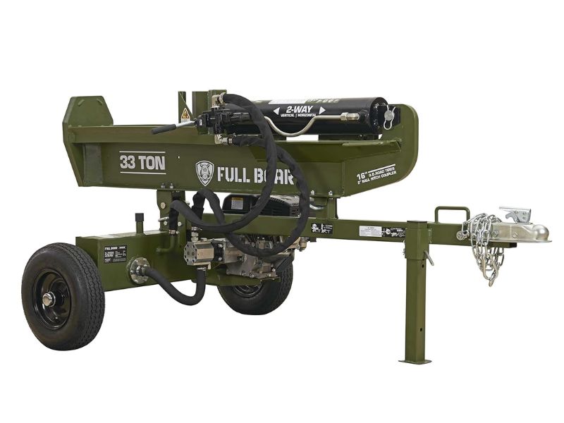 Cortadora partidor de troncos leña de 33 Ton con motor OHV 236 CC Full Boar