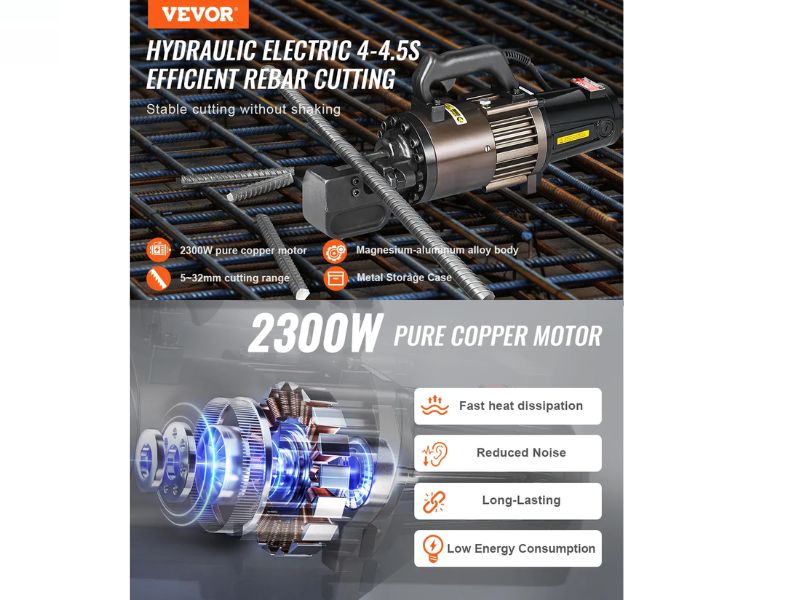 Cortadora hidraulica de varilla portatil hasta 1-1/4" 32 mm  Vevor RC32