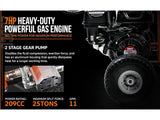 Cortadora de leña de 25 ton motor 7 hp Horizontal / Vertical Superhandy GUO096