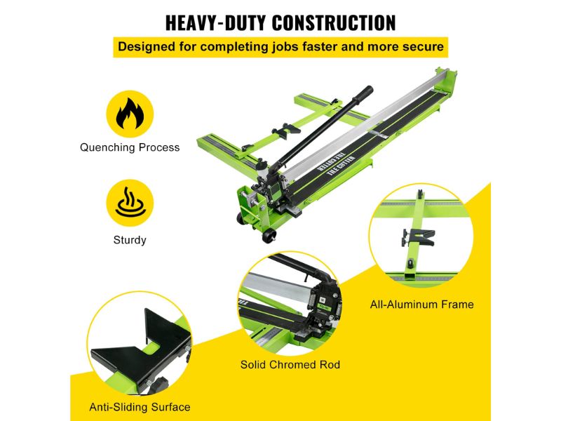 Cortadora manual de azulejo loseta con riel sólido para corte preciso de 120 cm o 1.20 m VEVOR