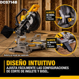 Sierra de inglete inalambrica de 10" doble bisel 20V XR Dewalt DCS714B + bateria 5AH