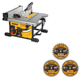 Sierra de mesa compacta 8-1/4 Dewalt Dwe7485 + 3 Discos Extra