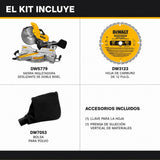 Sierra ingletadora compuesta deslizante de doble bisel de 12" DeWalt DWS779