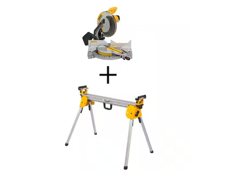 Sierra de inglete de 12" un bisel Dewalt DWS715 + Soporte Dewalt DWX724