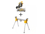 Sierra de inglete de 12" un bisel Dewalt DWS715 + Soporte Dewalt DWX724