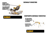 Sierra de inglete de 12" y doble bisel Dewalt DWS780 + soporte Dewalt DWX724