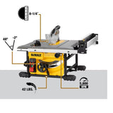Sierra de mesa portatil de 8 1/4" y 15 Amp Dewalt DWE7485 + clavadora shop fox W1774 Cal 18
