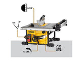 Sierra de mesa portatil de 8 1/4" y 15 Amp Dewalt DWE7485