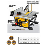 Sierra de mesa compacta 8-1/4 Dewalt Dwe7485 + 3 Discos Extra