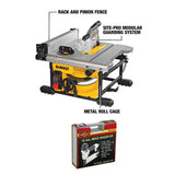 Sierra de mesa portatil de 8 1/4" y 15 Amp Dewalt DWE7485 + clavadora shop fox W1774 Cal 18