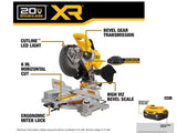 Sierra de inglete inhalambrica de 10" doble bisel 20V XR Dewalt DCS714B + bateria 5AH