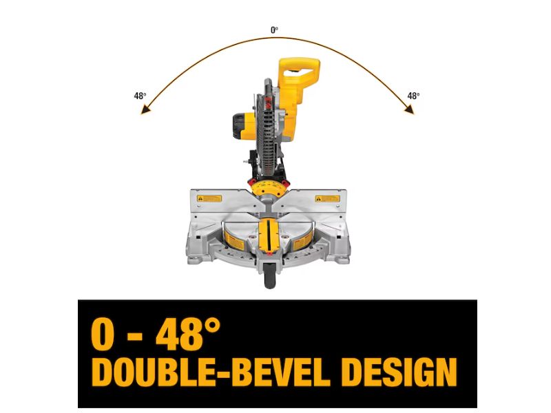 Sierra de inglete de 12 " doble bisel con luz de linea de corte Dewalt DWS716XPS