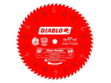 Disco para sierra circular de acabado fino para madera de 10" x 60 dientes DIABLO D1060X