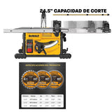 Sierra de mesa portatil de 8-1/4" con soporte Dewalt DWE7485WS + 3 discos extra de 24, 40 y 60 dientes