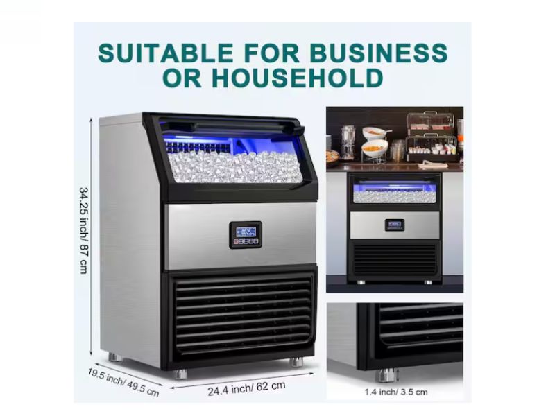 Maquina de hielo comercial de 450 lbs/ 200 kgs/dia Hooure