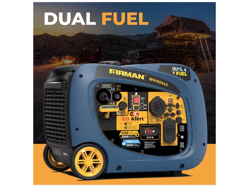 Generador inverter de combustible dual portatil de 4125W Firman WH03342
