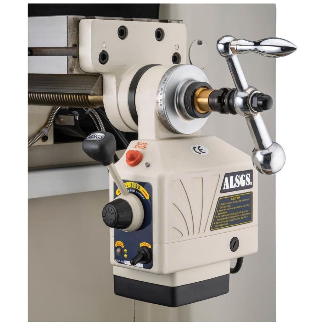 Fresadora de rodilla de velocidad variable de 8" x 36" con avance motorizado y visualizador digital de coordenadas (DRO) Grizzly G0961