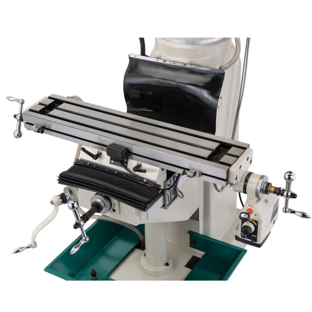 Fresadora de rodilla de velocidad variable de 8" x 36" con avance motorizado y visualizador digital de coordenadas (DRO) Grizzly G0961