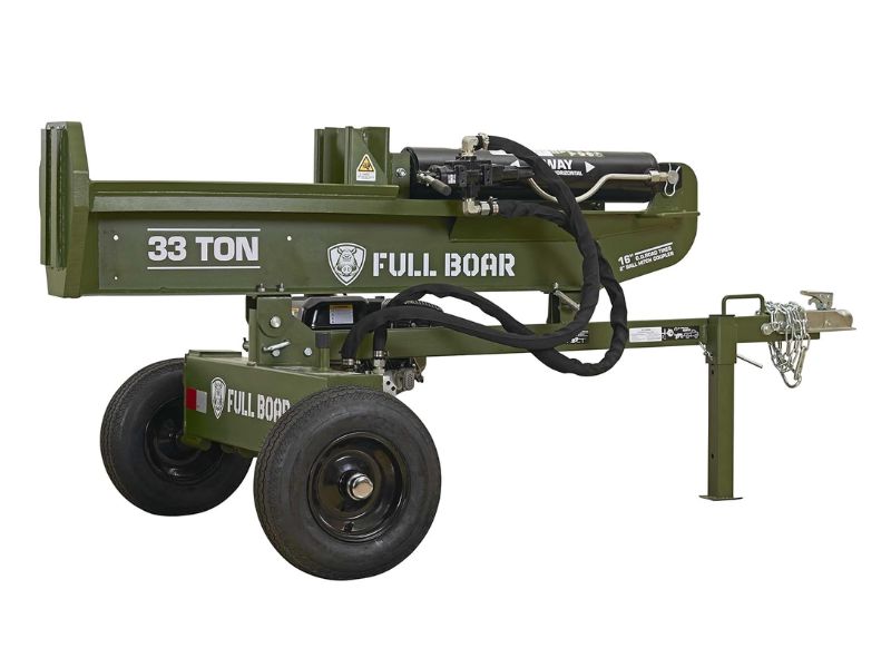 Cortadora partidor de troncos leña de 33 Ton con motor OHV 236 CC Full Boar