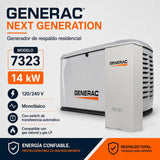 Generador de reserva para el hogar Generac Next Generation de 14000 W / 14 KW Generac 7323