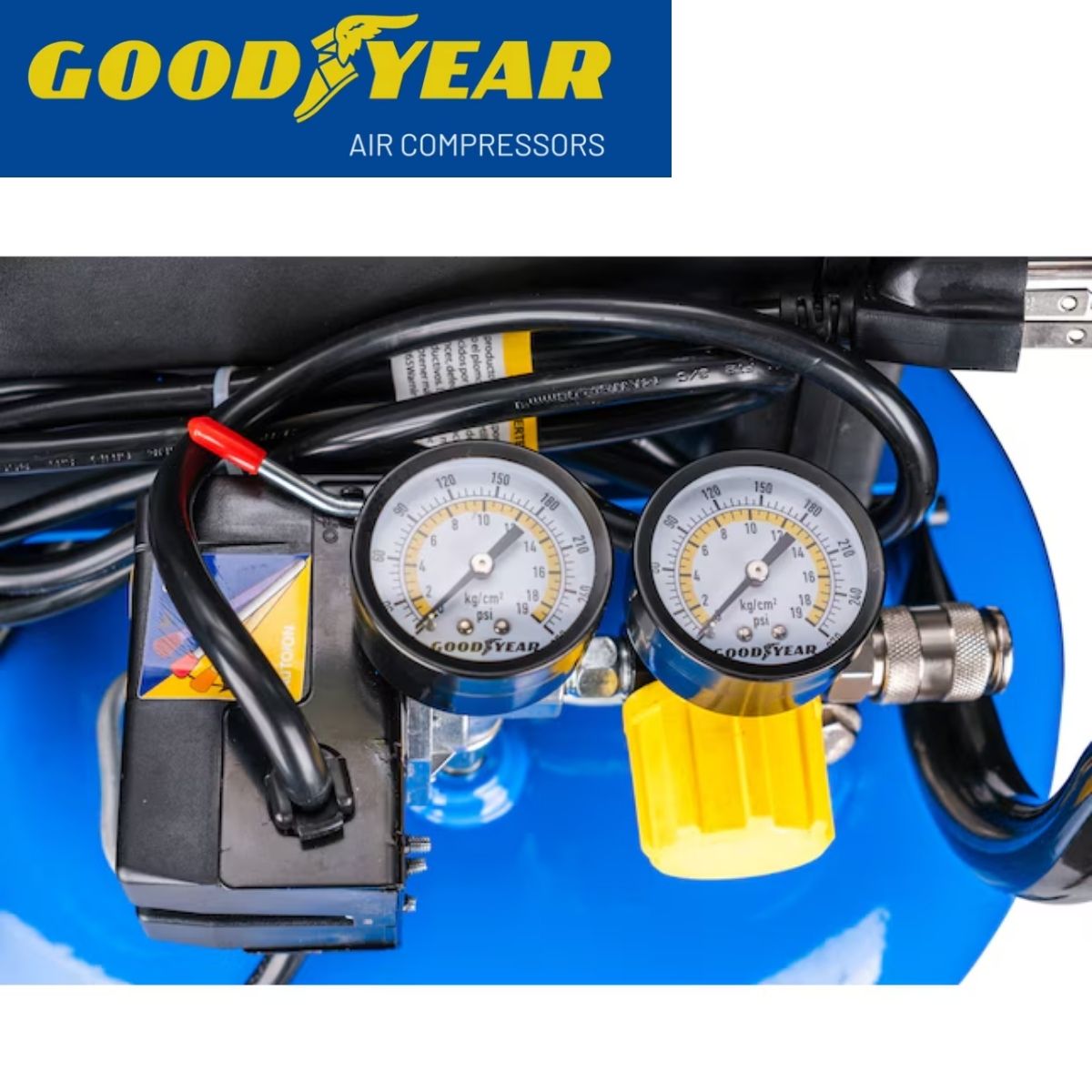 Compresor de aire vertical portatil de 20 galones y 165 psi Goodyear GYC6200S
