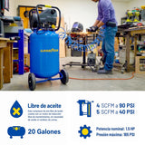 Compresor de aire vertical portatil de 20 galones y 165 psi Goodyear GYC6200S