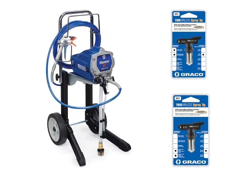 Maquina para pintar pulverizadora de pintura airless Graco X7 mas boquillas 311 y 517